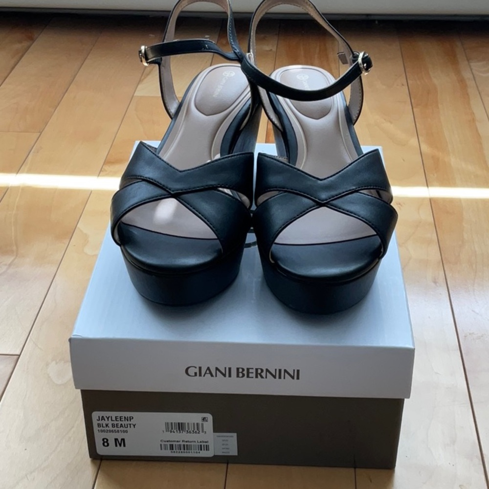 Giani Bernini Jayleen Black Platform Sandals - Women
